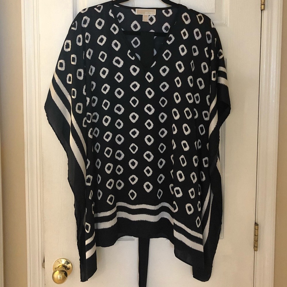 Michael Kors blue and white design top